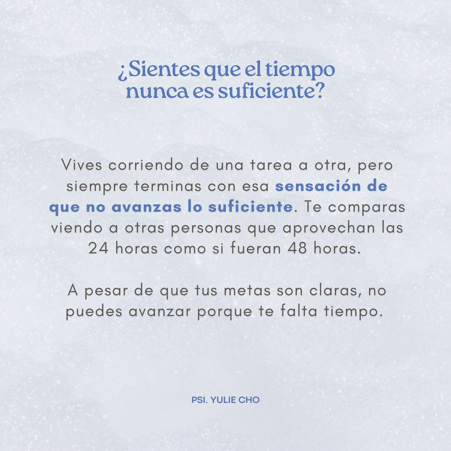 Masterclass: Se dueña de tu tiempo