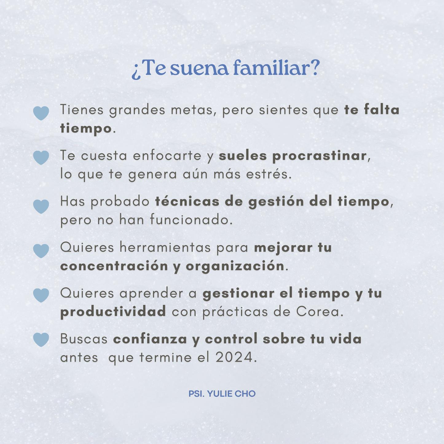 Masterclass: Se dueña de tu tiempo