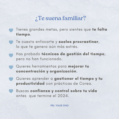 Masterclass: Se dueña de tu tiempo
